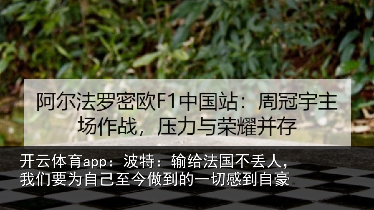 开云体育app：波特相关情况们要相关情况一切感到自豪